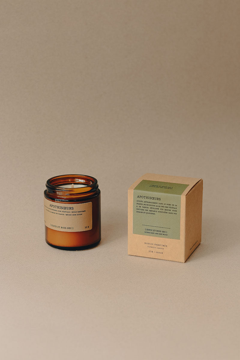 Apothisoeurs Citrus Zest and Dry Wood Candle